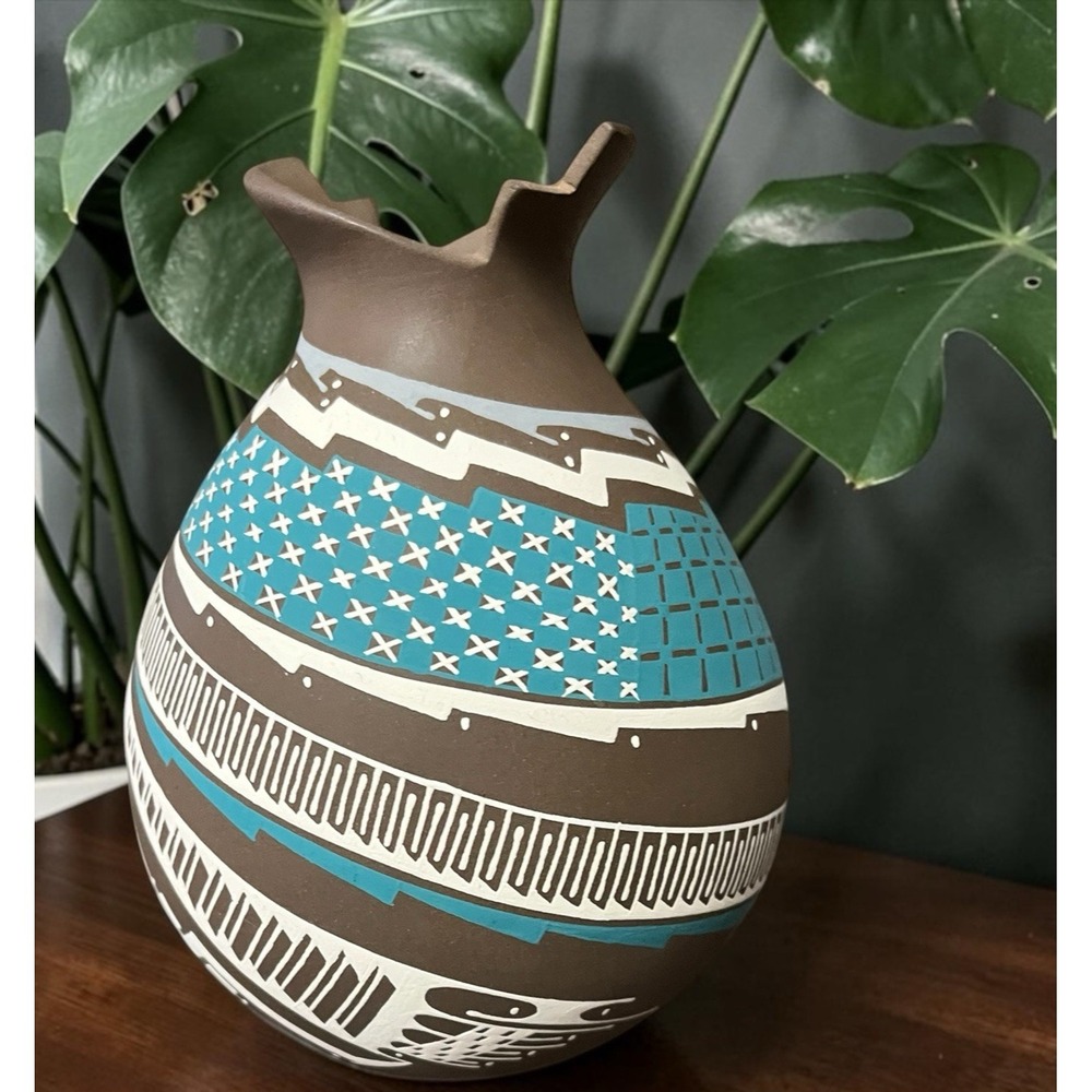Mata Ortiz Pottery Ana Veloz Paquime Design Olla Vase Traditional Art Mexican